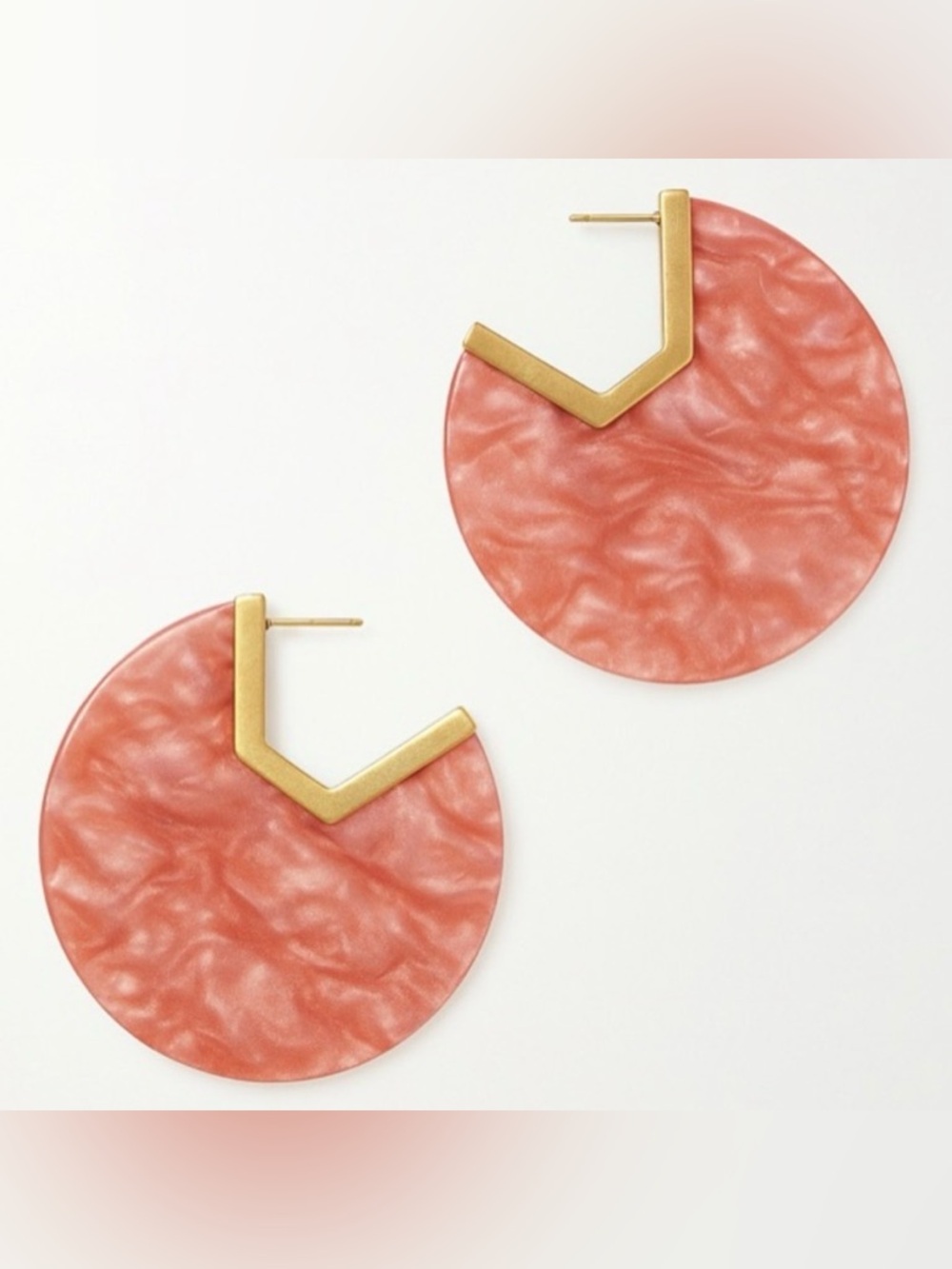 Lot of 2x [Kendra Scott] NWOT Elisa Bright Coral Necklace & EUC Kai Earrings - Picture 4 of 15